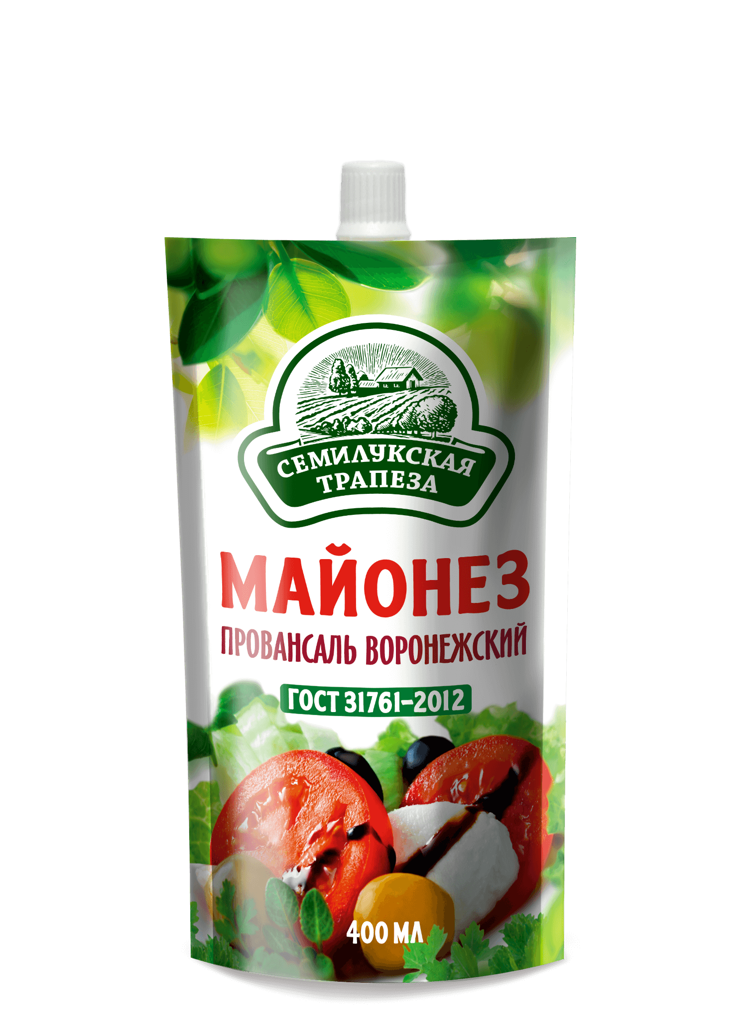 Mayonnaise "Semilyukskaya trapeza" Voronezh Provencal 400 ml 51%