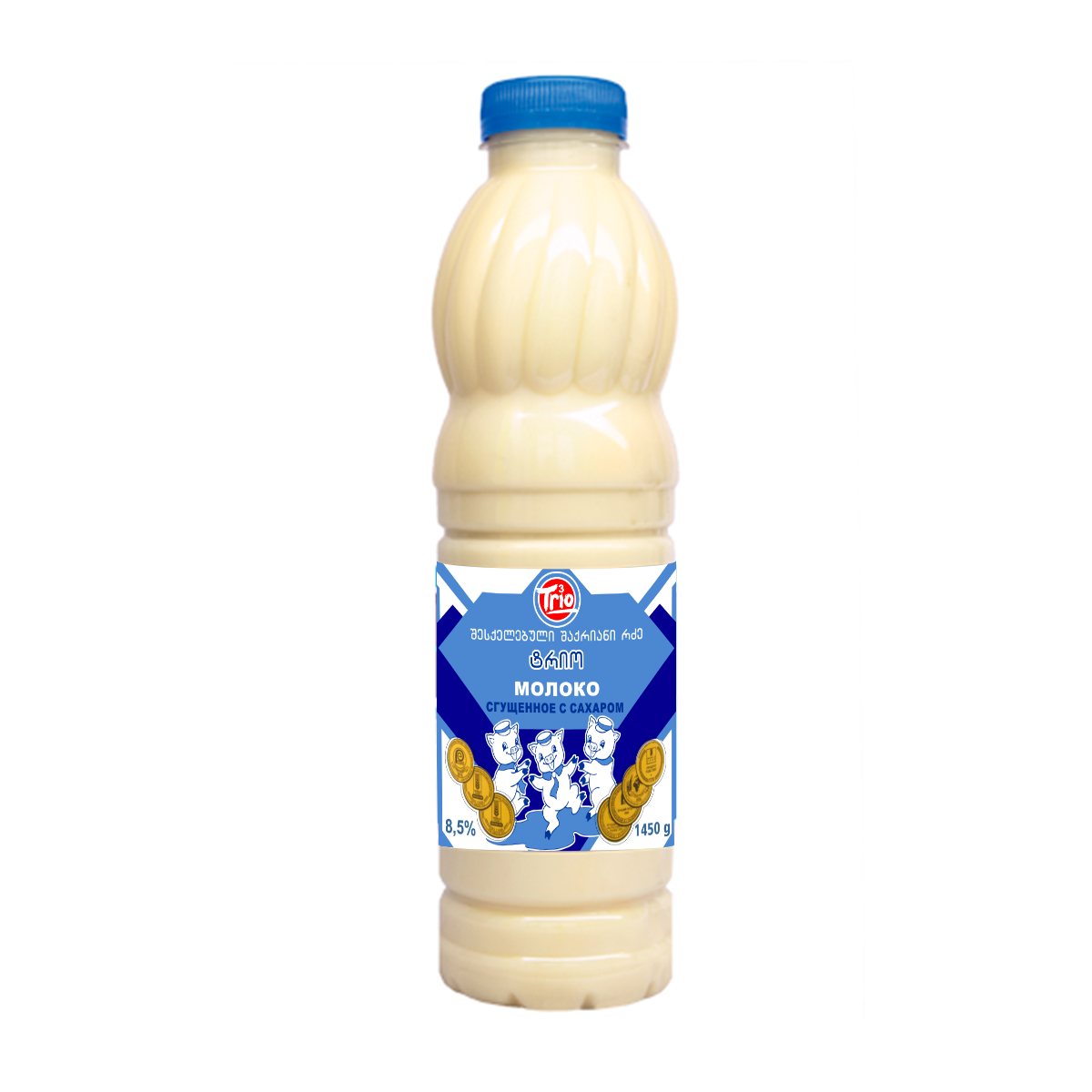 შესქელებული რძე "ტრიო" 1450 გრ