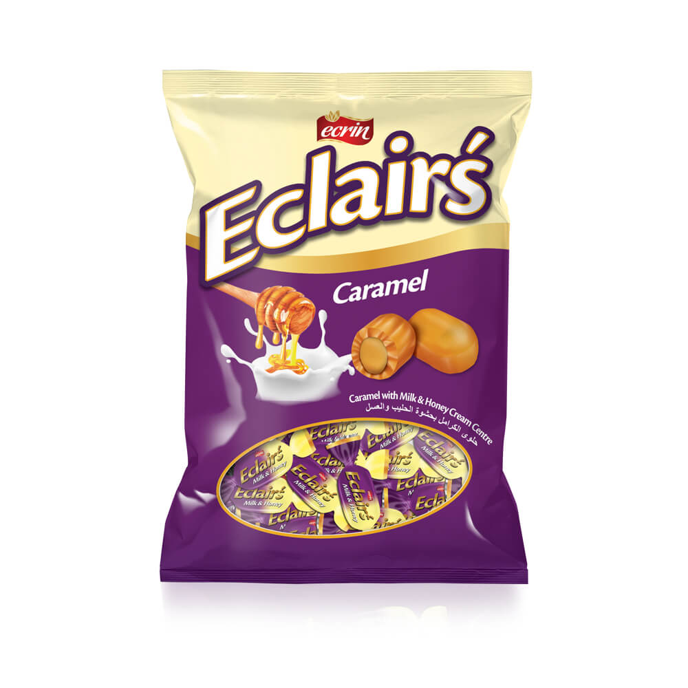 Eclairs Honey and Milk Filled Soft Candy 1 kg